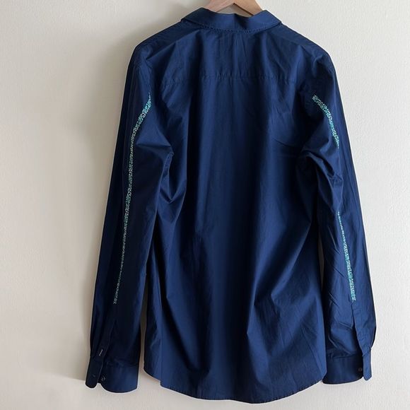 Scotch & Soda Casual Button Down Navy Shirt Size XL - Picture 5 of 8